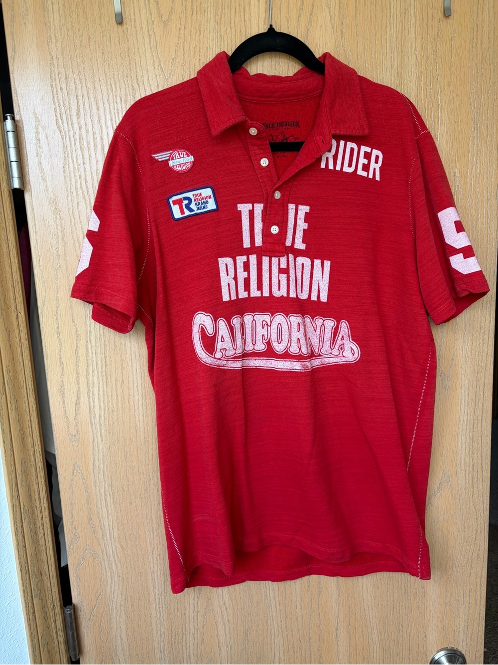 True Religion Red Polo Shirt XL